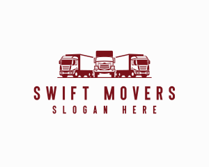 Logistics Trucking Cargo Mover logo design