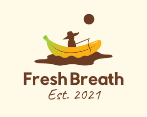 Banana Split Fisherman logo design