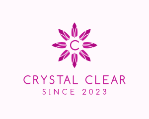 Feminine Flower Crystal Jewelry logo design