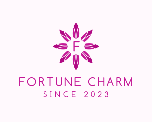 Feminine Flower Crystal Jewelry logo design