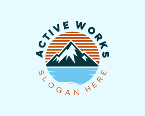 Adventure Mountain Lake logo design