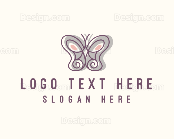 Garden Butterfly Insect Logo