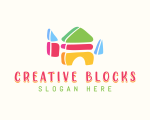 Preschool Building Block Toy logo design