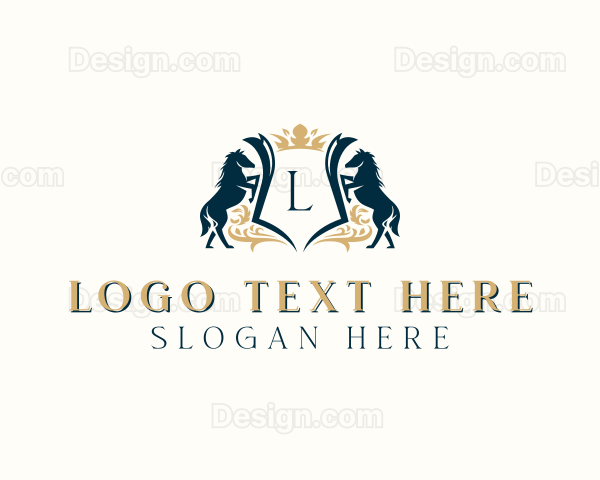 Elegant Horse Crest Logo