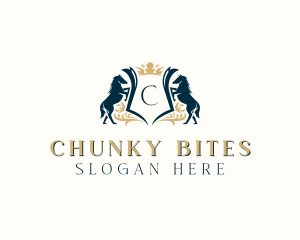 Elegant Horse Crest logo design