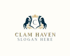 Elegant Horse Crest logo design