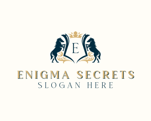 Elegant Horse Crest logo design