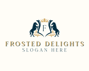 Elegant Horse Crest logo design