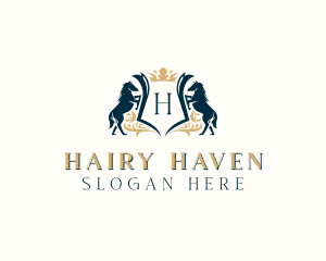 Elegant Horse Crest logo design