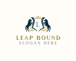 Elegant Horse Crest logo design