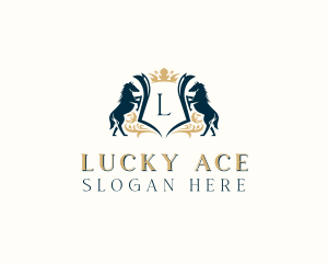 Elegant Horse Crest logo design