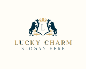 Elegant Horse Crest logo design