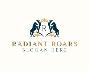 Elegant Horse Crest logo design