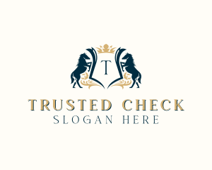 Elegant Horse Crest logo design