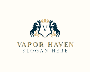 Elegant Horse Crest logo design