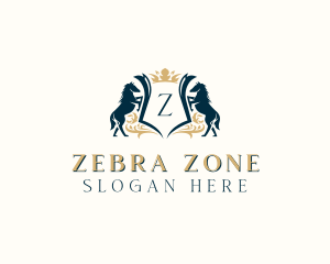 Elegant Horse Crest logo design