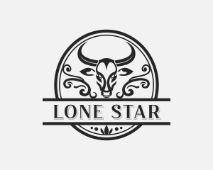 Bull Western Saloon logo design