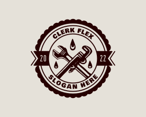 Pipe Wrench Handyman logo design