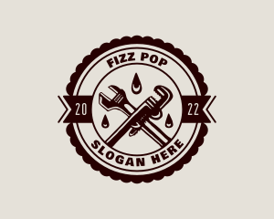 Pipe Wrench Handyman logo design