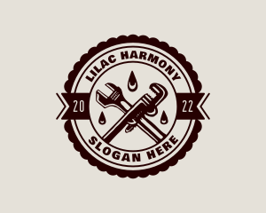 Pipe Wrench Handyman logo design