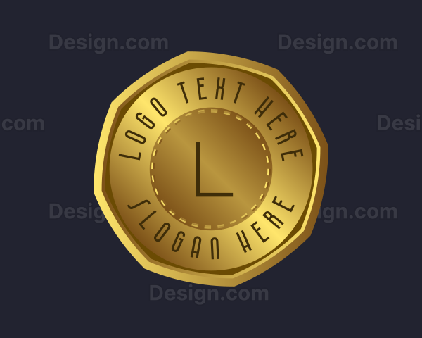 Gold Coin Currency Logo