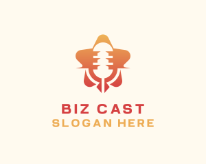 Microphone Star Podcast logo design