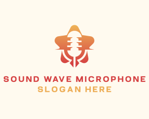 Microphone Star Podcast logo design