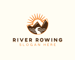 Mountain River Tourist Spot logo design