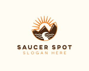 Mountain River Tourist Spot logo design