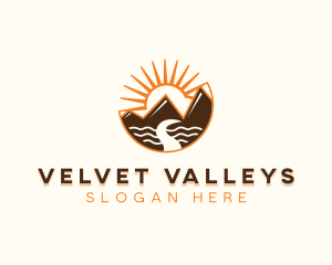 Mountain River Tourist Spot logo design