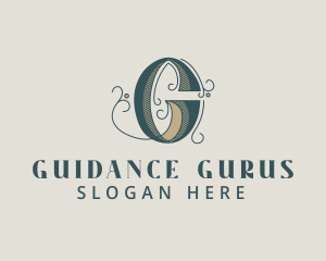 Traditional Stylish Flourish Letter G logo design