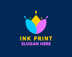 Flower Printing Service logo design