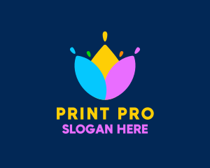 Flower Printing Service logo design