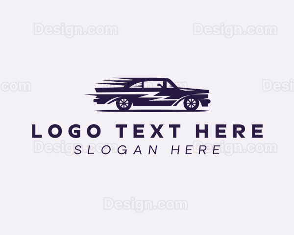 Fast Purple Car Logo