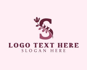 Natural Floral Letter S logo