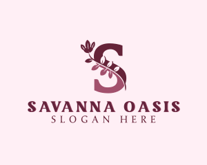 Natural Floral Letter S logo design