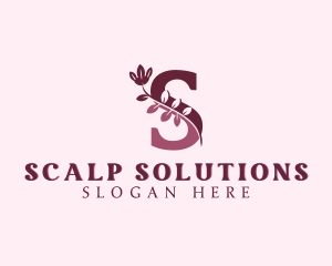 Natural Floral Letter S logo design