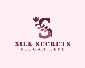 Natural Floral Letter S logo design