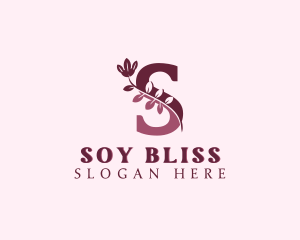 Natural Floral Letter S logo design