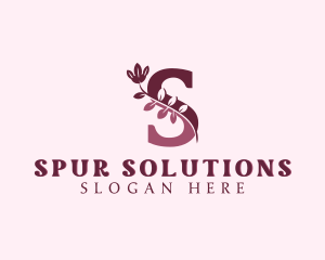 Natural Floral Letter S logo design