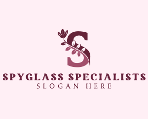 Natural Floral Letter S logo design