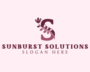 Natural Floral Letter S logo design