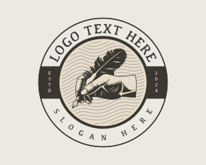 Author Hand Quill Ink logo