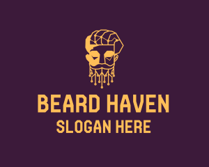 Digital Beard Man logo design