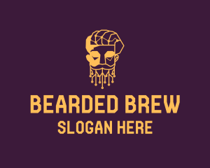 Digital Beard Man logo design