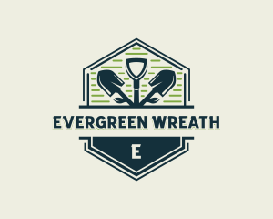 Shovel Gardener Landscaping logo design