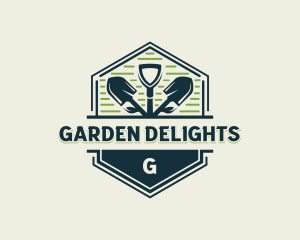 Shovel Gardener Landscaping logo design