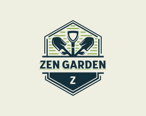 Shovel Gardener Landscaping logo design