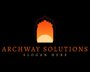 Indian Traditional Archway logo design