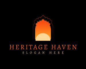 Indian Traditional Archway logo design